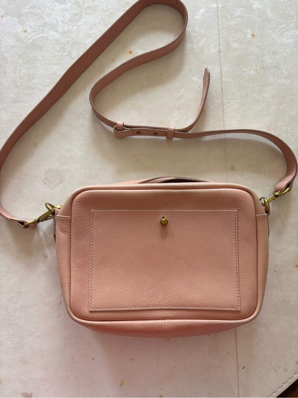 Madewell Leather Camera Crossbody Bag